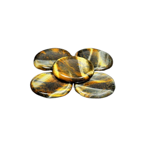Blue and Golden-Brown Tigers Eye Thumb Worry Stone