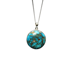 Arizona Turquoise with Pyrite 925 Sterling Silver