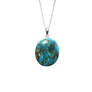 Arizona Turquoise with Pyrite 925 Sterling Silver