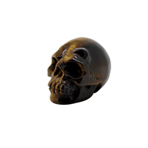 Golden Brown Tigers Eye Carved Skull - 92 grams