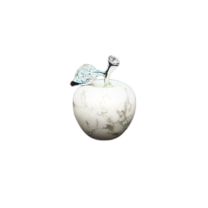 White Howlite Carved Apple