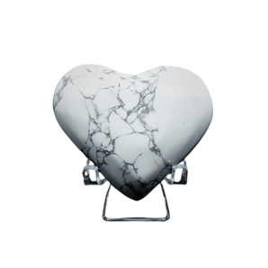 White Howlite Heart - 148 grams