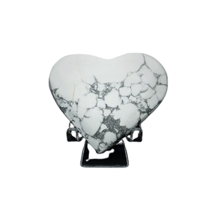 White Howlite Heart - 154 grams
