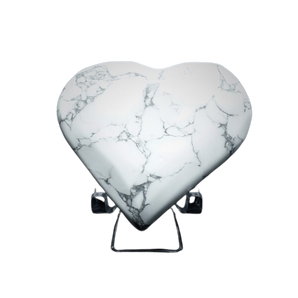 White Howlite Heart - 221 grams