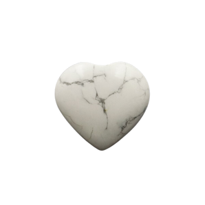 White Howlite Heart - 48 grams