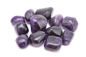 Amethyst Dark Tumbled Stone - Intuition, Peace & Spiritual Protection - Heavenly Crystals Online