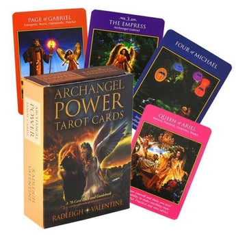 Archangel Power Tarot Cards | Radleigh Valentine | 78‑Card Empowering Tarot, Angelic Guidance & Higher Support - Heavenly Crystals Online