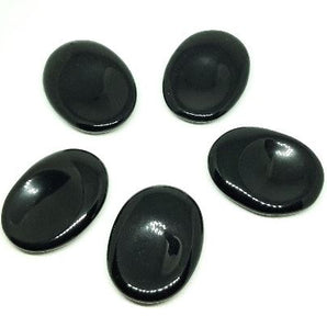 Black Obsidian Thumb Worry Stone – Protection, Grounding & Energetic Shielding - Heavenly Crystals Online