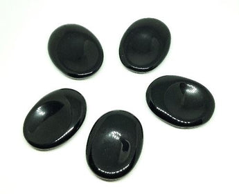 Black Obsidian Thumb Worry Stone – Protection, Grounding & Energetic Shielding - Heavenly Crystals Online