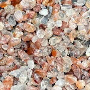 Fire Quartz Chips - 100 grams in an organza pouch - Heavenly Crystals Online