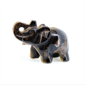 Golden Brown Tiger’s Eye Carved Elephant (158g) – Protection, Confidence & Solar Plexus Strength - Heavenly Crystals Online