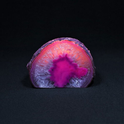 Pink Agate Cave Candle Holder include tealight candle - 806 grams - Heavenly Crystals Online