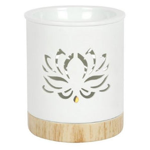 Lotus Oil Burner with tealight in Gift Box - Heavenly Crystals Online