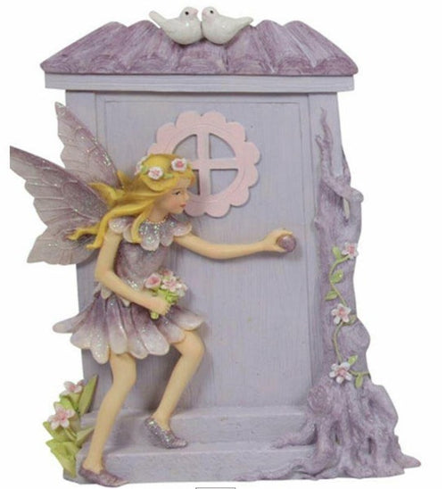 Purple Fairy with Fairy Door - Heavenly Crystals Online