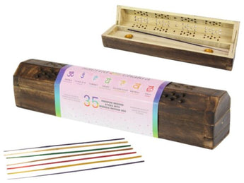 Sacred Chakra Wooden Incense 7 Assorted Gift Pack (Gift Box) – Premium Fragrance Set for Balance & Harmony - Heavenly Crystals Online
