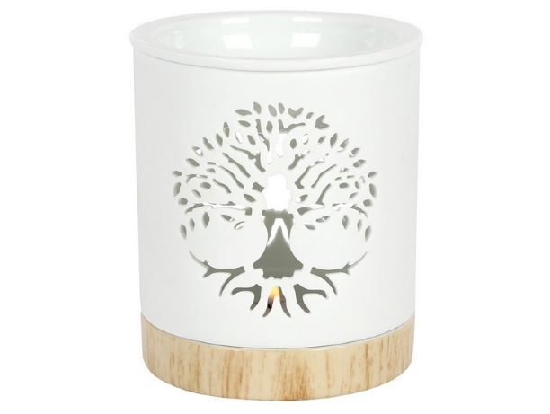 Tree of Life Oil Burner with tealight in Gift Box - Heavenly Crystals Online