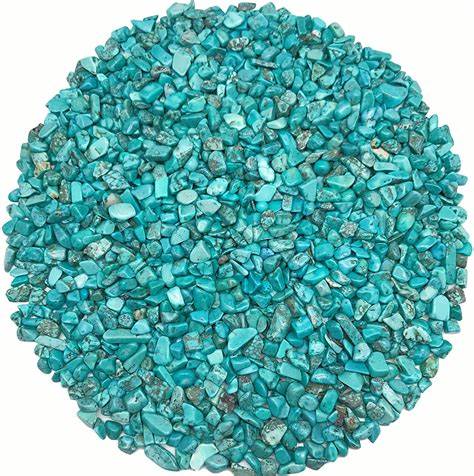 Turquoise Howlite Chips - 100 grams in pouch - Heavenly Crystals Online
