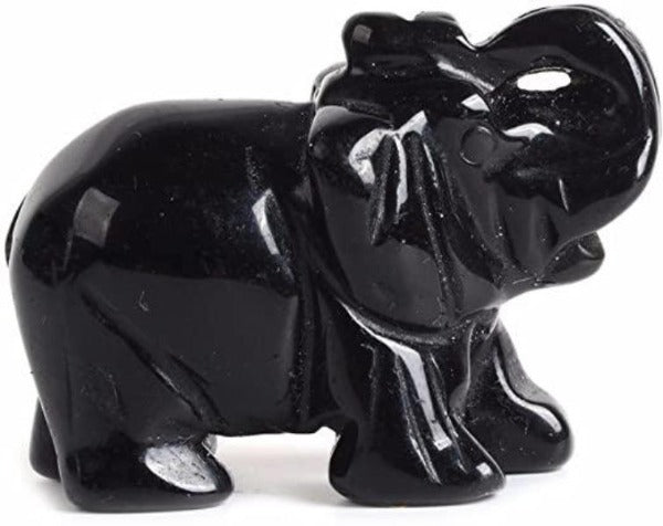 Black Obsidian Elephant - 50 grams - Heavenly Crystals Online
