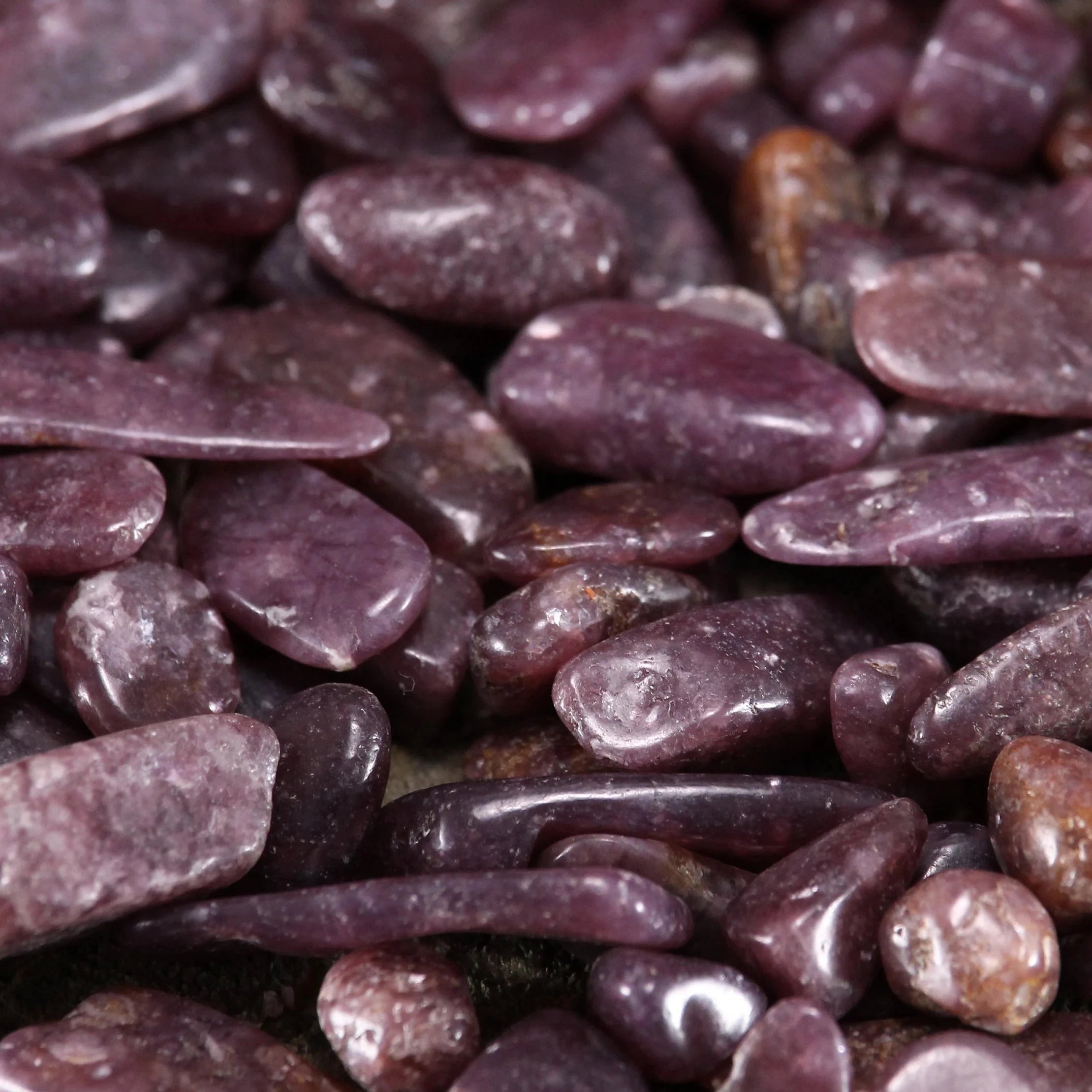 Lepidolite Chips - 100 grams in an organza pouch - Heavenly Crystals Online