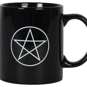 Black Magic Pentagram Mug in Gift Box - Heavenly Crystals Online