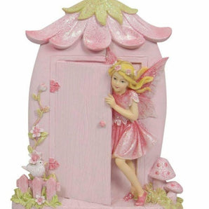 Pink Fairy with Fairy Door - Heavenly Crystals Online