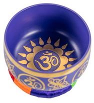 Purple Brass Singing Tibetan Bowl includes Striker and Cushion - Crown Chakra - Spirituality - Heavenly Crystals Online