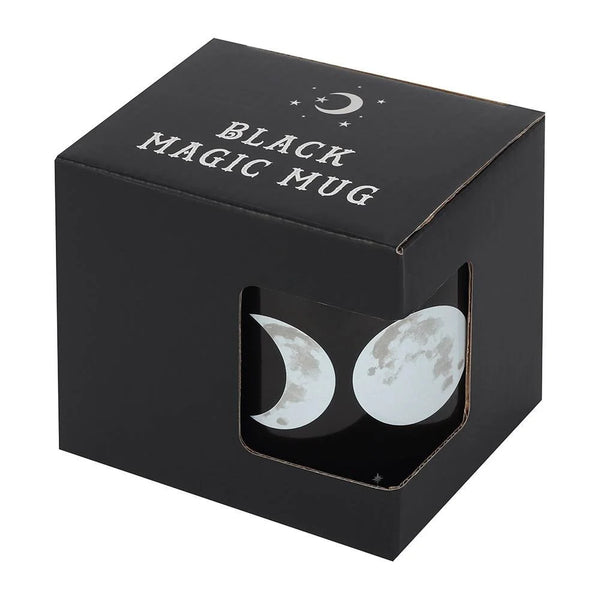 Triple Moon Goddess Black Mug in Gift Box - Heavenly Crystals Online