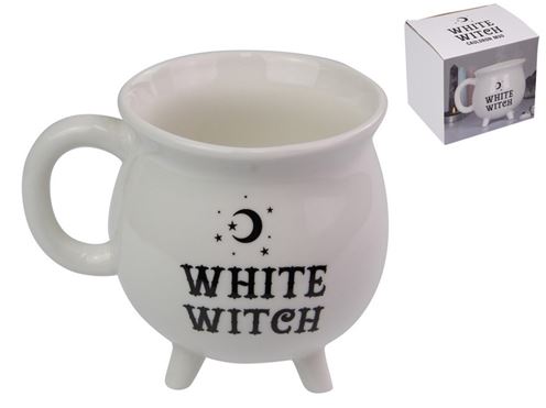White Witch Brew Cauldron Mug in Gift Box - Heavenly Crystals Online