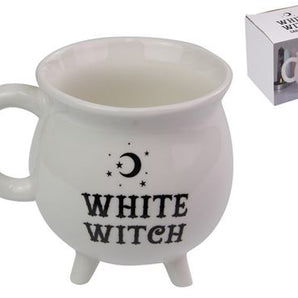 White Witch Brew Cauldron Mug in Gift Box - Heavenly Crystals Online